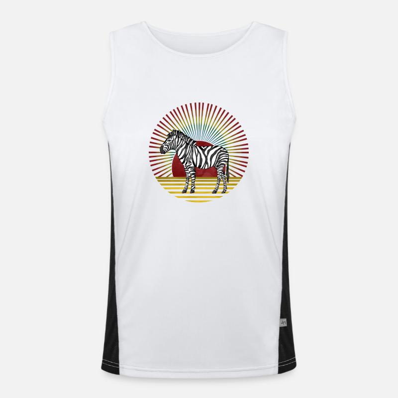 Zebra Funktionelles Kontrast-Tank Top für Männer 