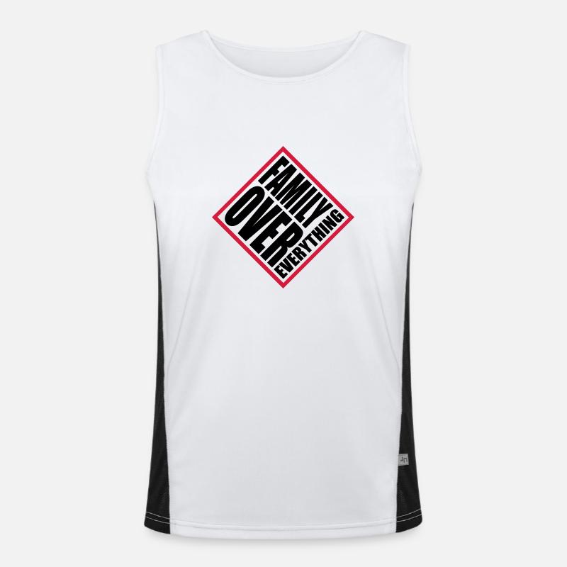 Family Over Everything Funktionelles Kontrast-Tank Top für Männer 