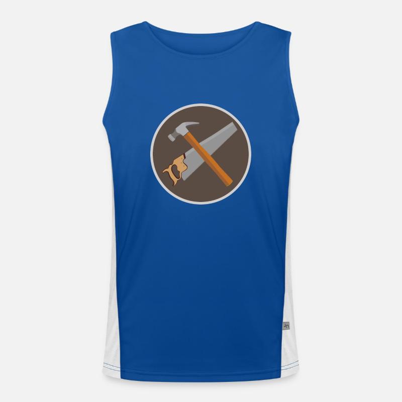 Craftsman: Tool - Hammer and Saw Men's Functional Contrast Tank Top 