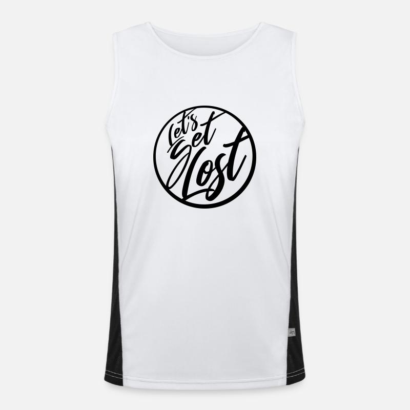 Lets Get Lost Funktionelles Kontrast-Tank Top für Männer 