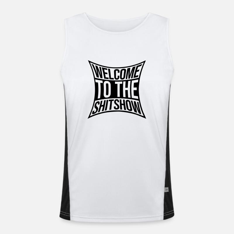 Sarkasmus Spruch Shitshow Funktionelles Kontrast-Tank Top für Männer 