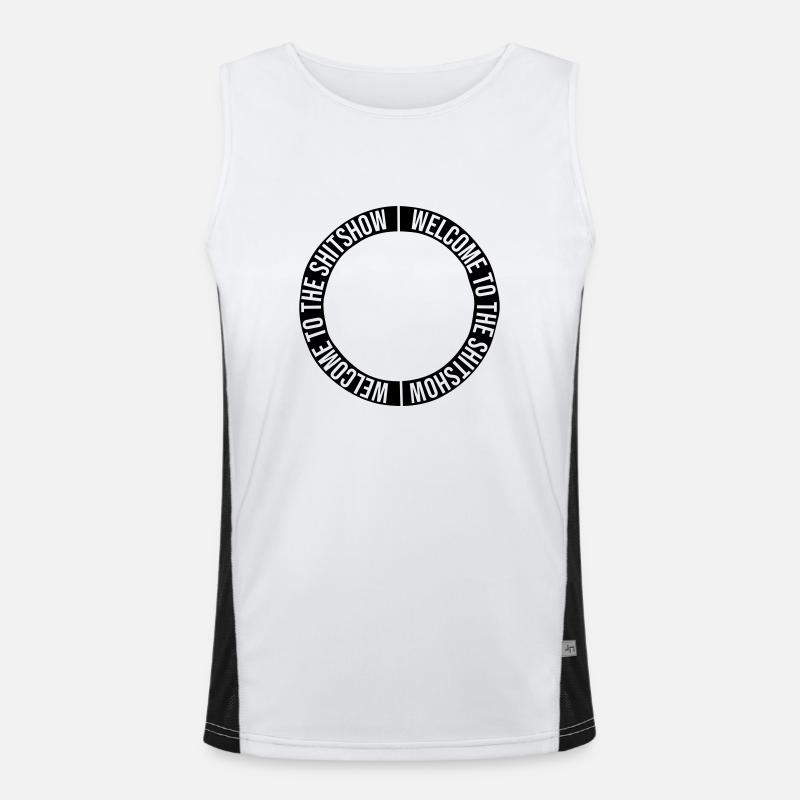 Ring Circle Shitshow - Men's Functional Contrast Tank Top  - white/black