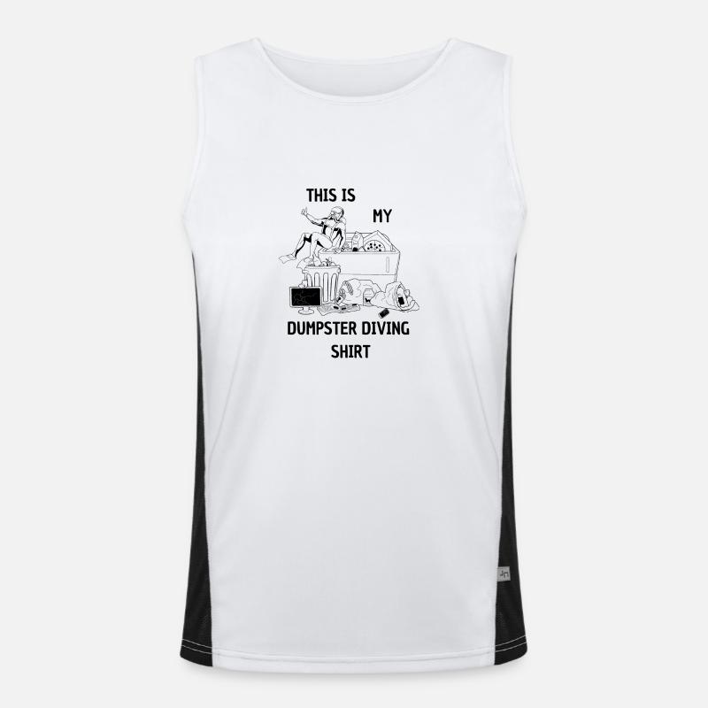 This is my dumpster diving shirt Men's Functional Contrast Tank Top 