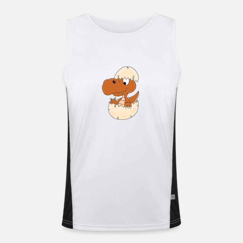 DINO - DINOSAURIER - DINOSAUR - BABY - KIND - EI Funktionelles Kontrast-Tank Top für Männer 
