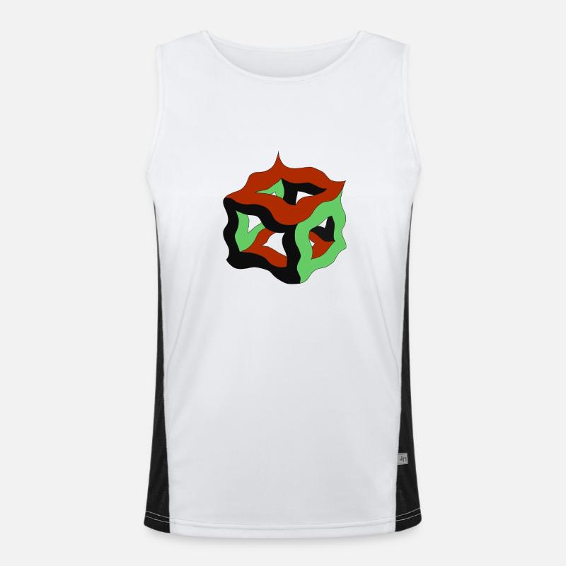 Traumwürfel oder Platon. Funktionelles Kontrast-Tank Top für Männer 