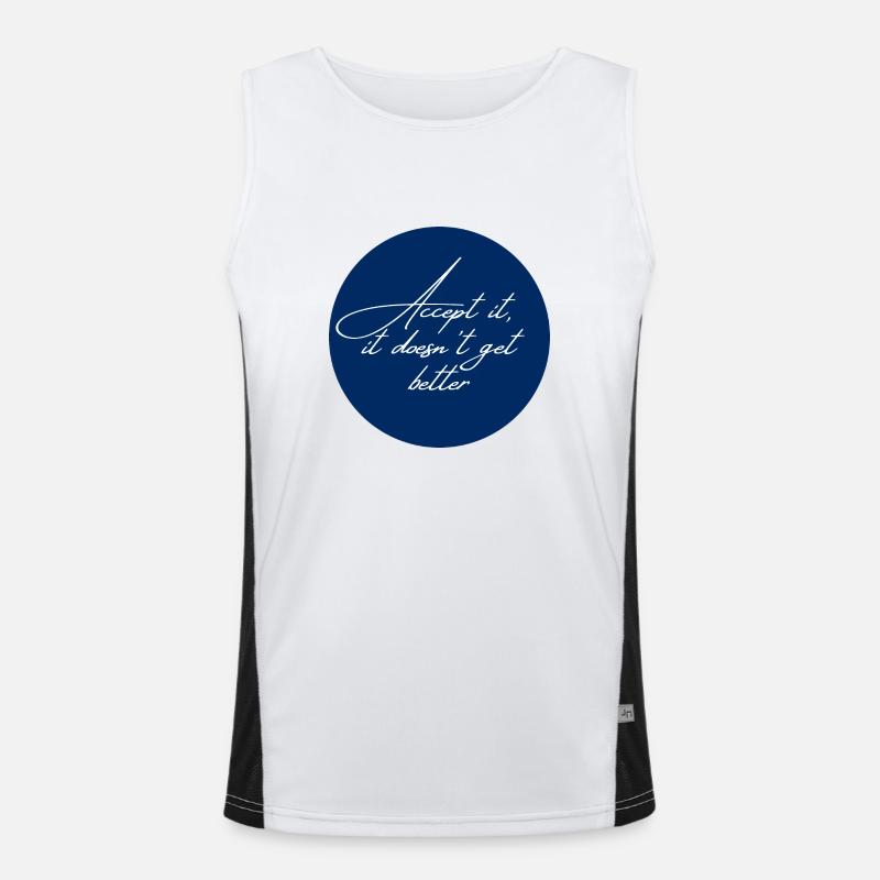 accept it Funktionelles Kontrast-Tank Top für Männer 