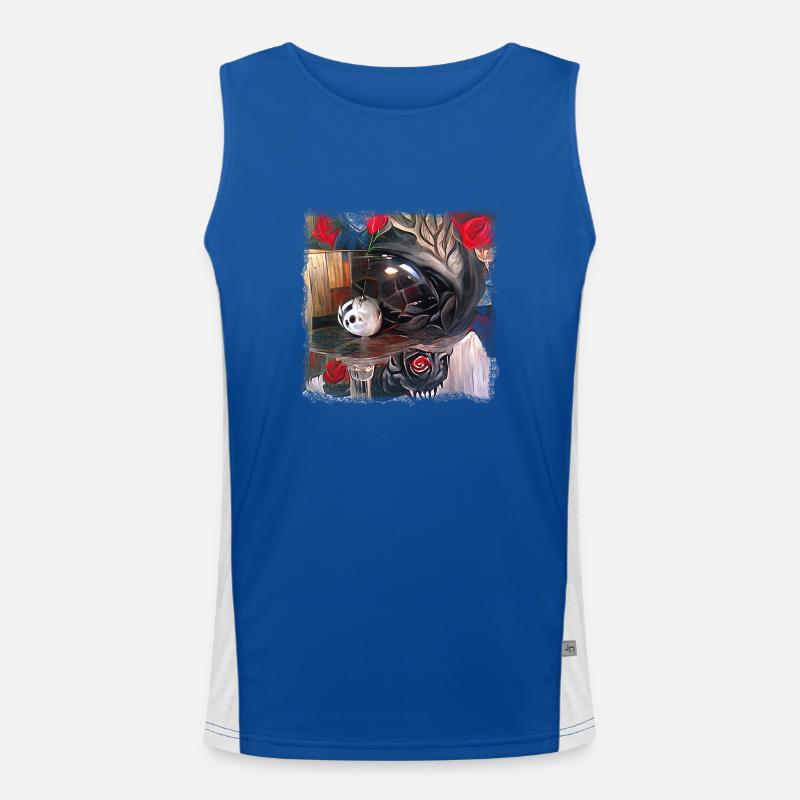 Dämonisches Tischritual Funktionelles Kontrast-Tank Top für Männer 