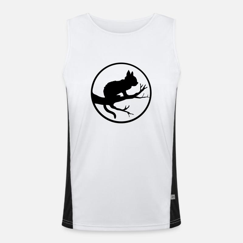 Moon Tree Black Cat Men's Functional Contrast Tank Top 
