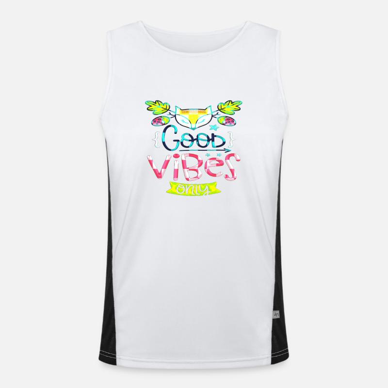 Think outside the box positive thoughts happy Men's Functional Contrast Tank Top 