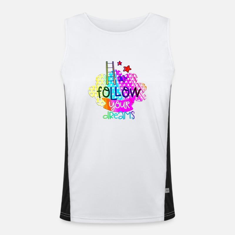 your dreams positive thoughts happy Men's Functional Contrast Tank Top 