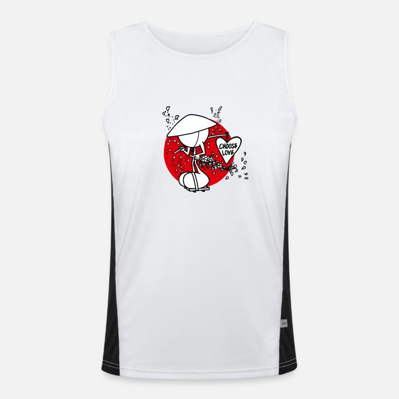 Samouraï de cœurs Plain Doddle Débardeur respirant contrasté Homme 