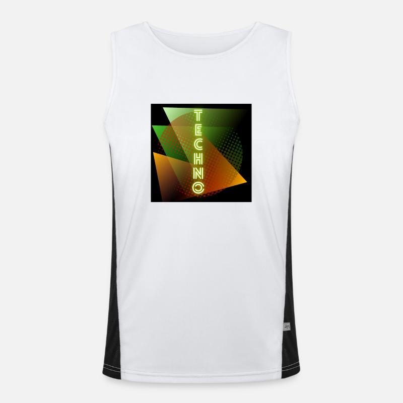 techno logo Funktionelles Kontrast-Tank Top für Männer 
