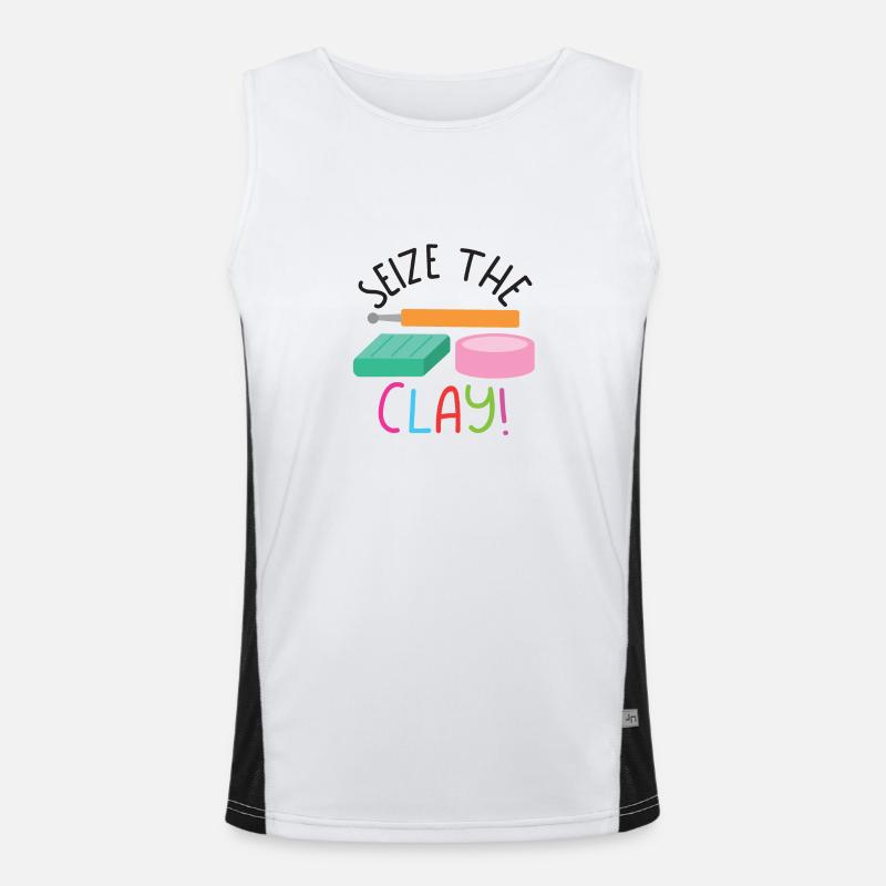 Seize the clay POLYMER CLAY Men's Functional Contrast Tank Top 