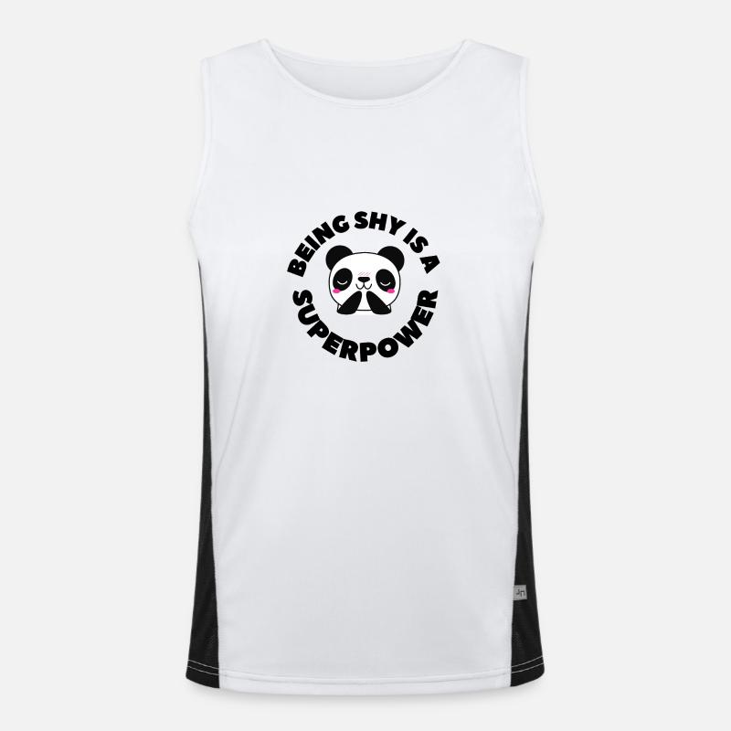 Schüchtern sein ist eine Superkraft Funktionelles Kontrast-Tank Top für Männer 