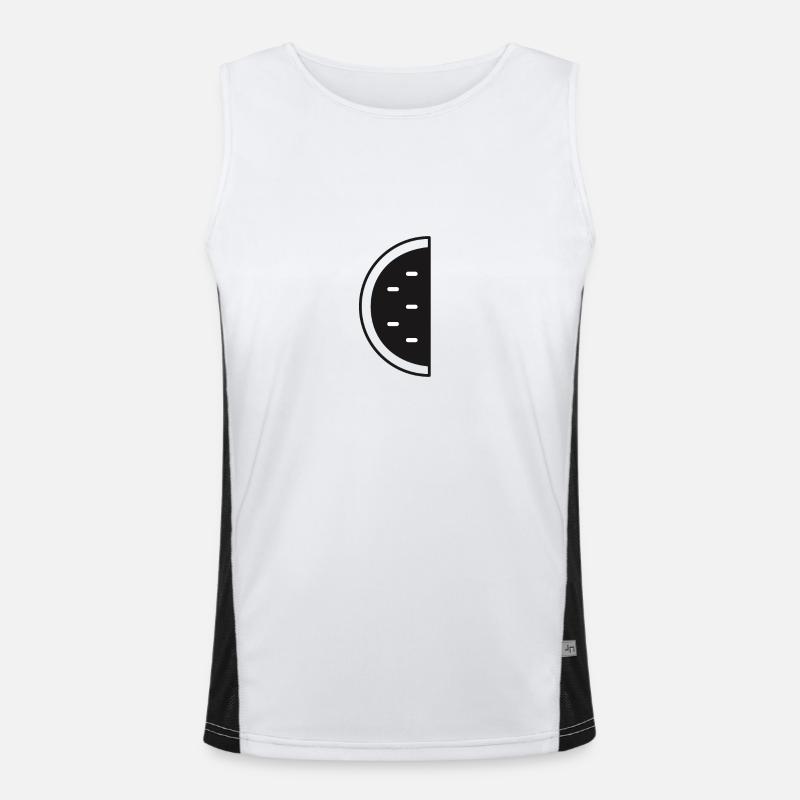 Minimalist black melon pattern Men's Functional Contrast Tank Top 