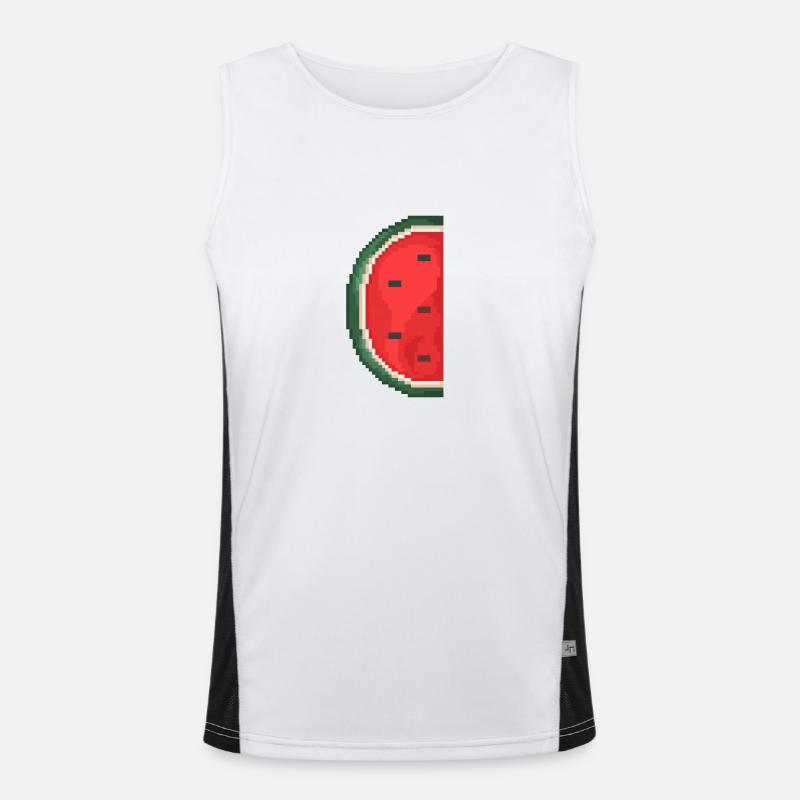 Pixel Art Melon Pattern Variante 2 Débardeur respirant contrasté Homme 