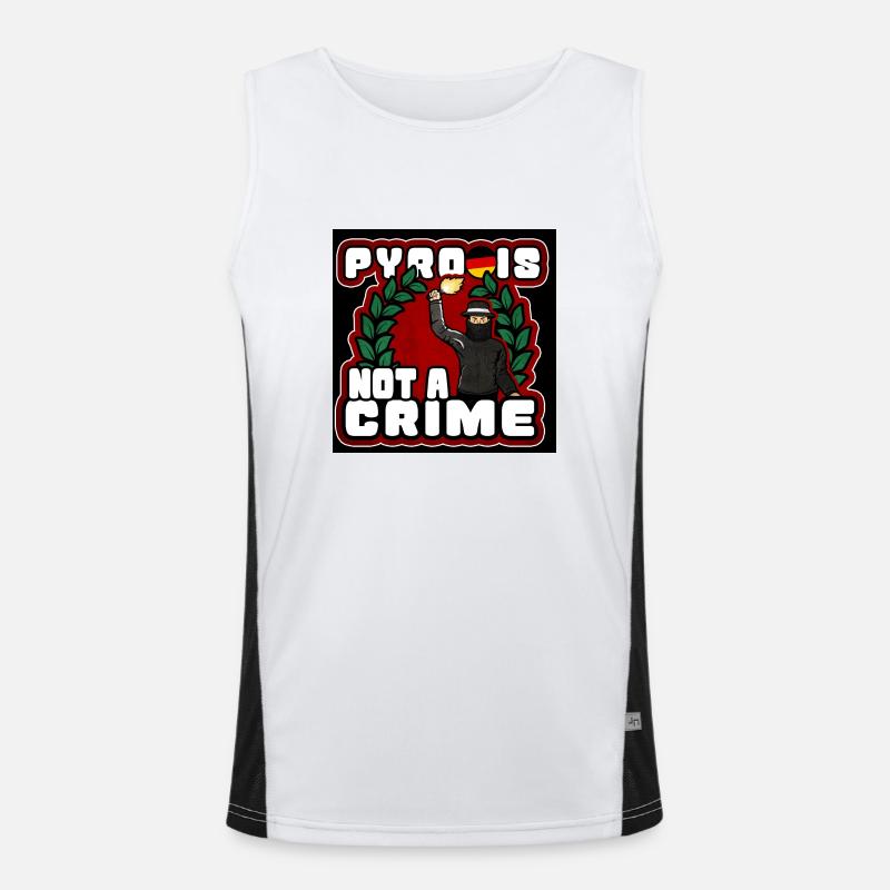 Pyro is not a crime! Funktionelles Kontrast-Tank Top für Männer 