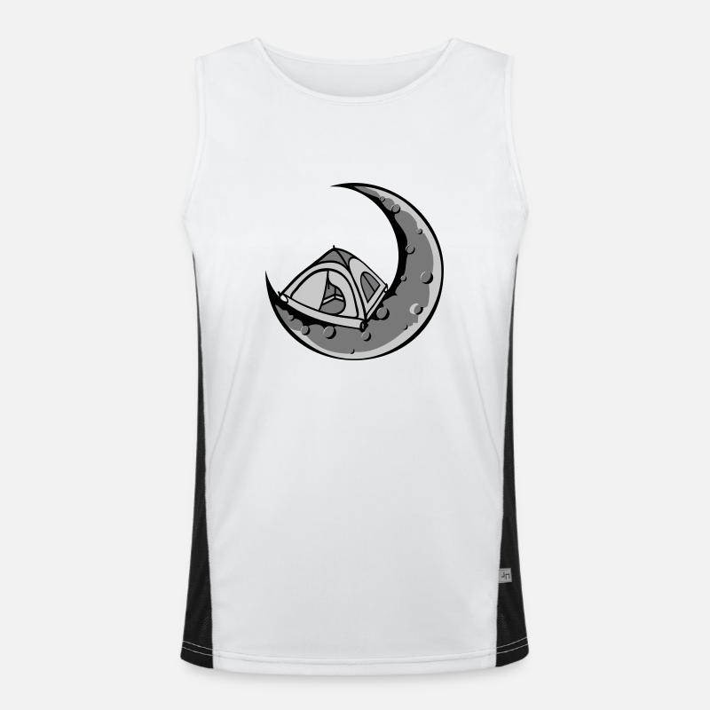 Moon Camping Tent Space Men's Functional Contrast Tank Top 