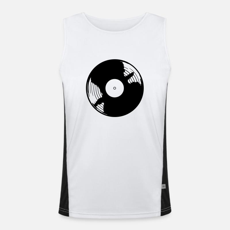Conception de musique vinyle Débardeur respirant contrasté Homme 