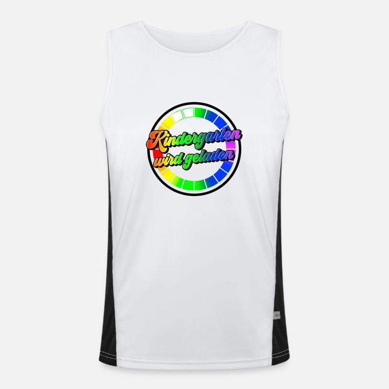 Kindergarten wird geladen Funktionelles Kontrast-Tank Top für Männer 