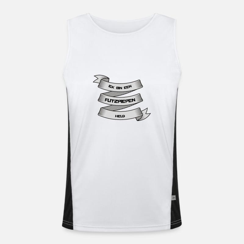 Flitzpiepenheld Funktionelles Kontrast-Tank Top für Männer 
