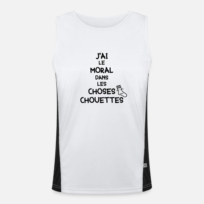 Choses chouettes positives idée cadeau original Débardeur respirant contrasté Homme 