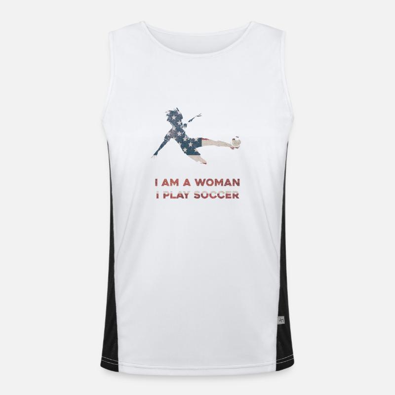 Frauenfußball Funktionelles Kontrast-Tank Top für Männer 
