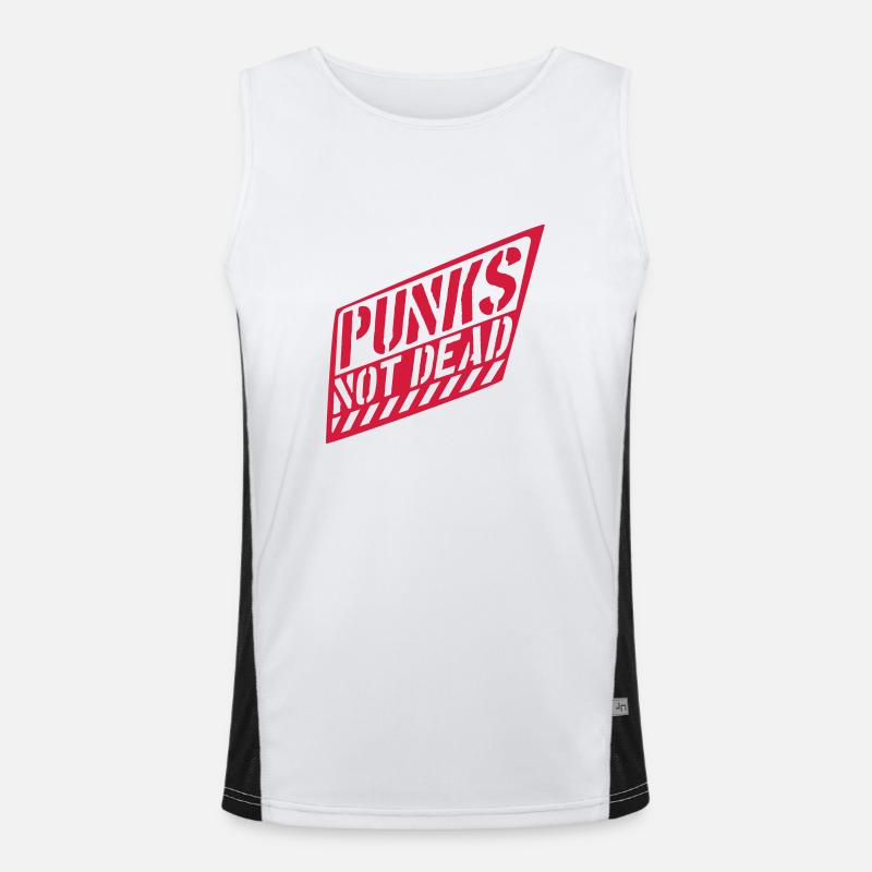 punks not dead quote Men's Functional Contrast Tank Top 