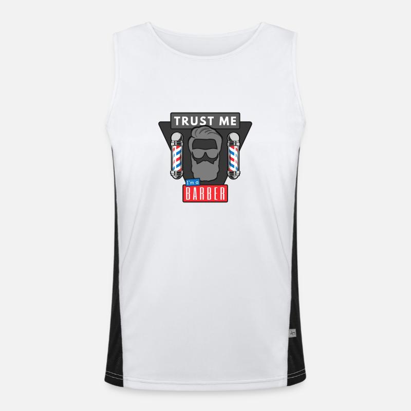 Trust me I´m a Barber Funktionelles Kontrast-Tank Top für Männer 