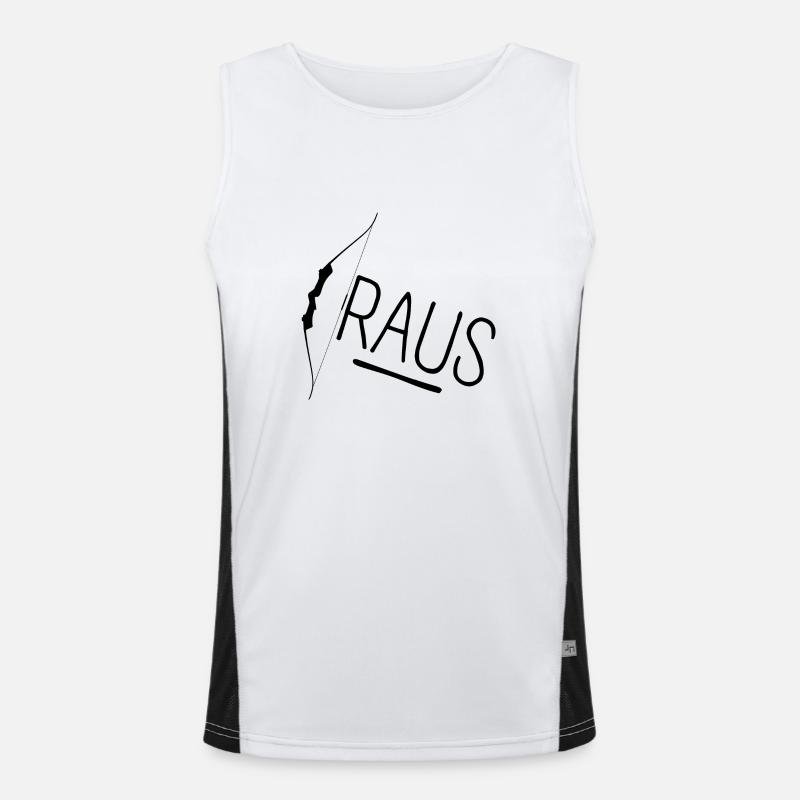 Bogen Raus Funktionelles Kontrast-Tank Top für Männer 