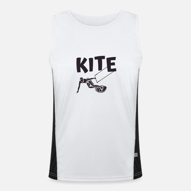 Kitesurf | logo et dessin Kite pour Kitesurfer Débardeur respirant contrasté Homme 