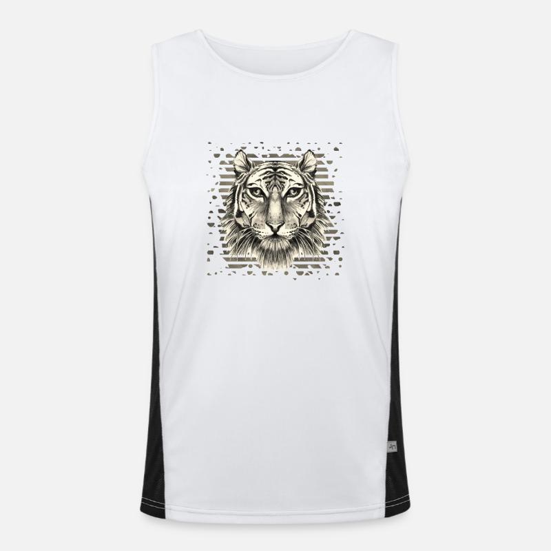 Tiger Funktionelles Kontrast-Tank Top für Männer 