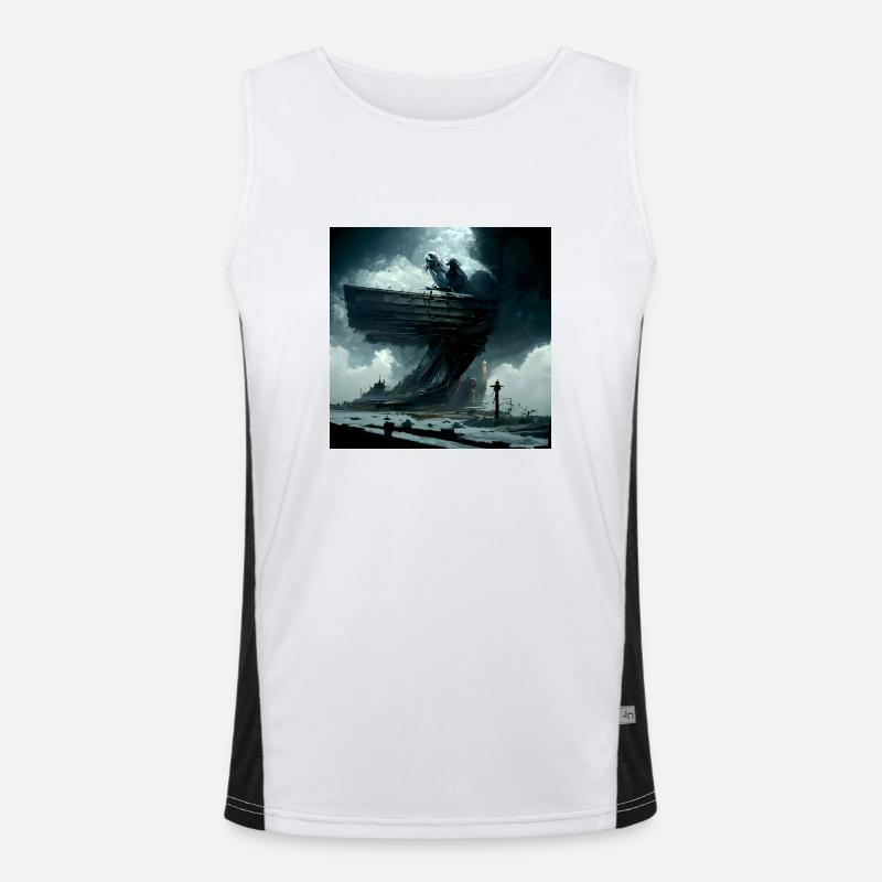 Ghostship Funktionelles Kontrast-Tank Top für Männer 