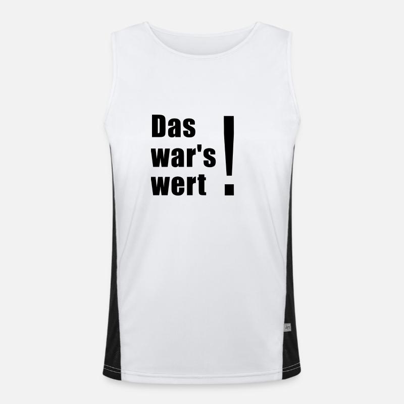 das wars wert1 Funktionelles Kontrast-Tank Top für Männer 
