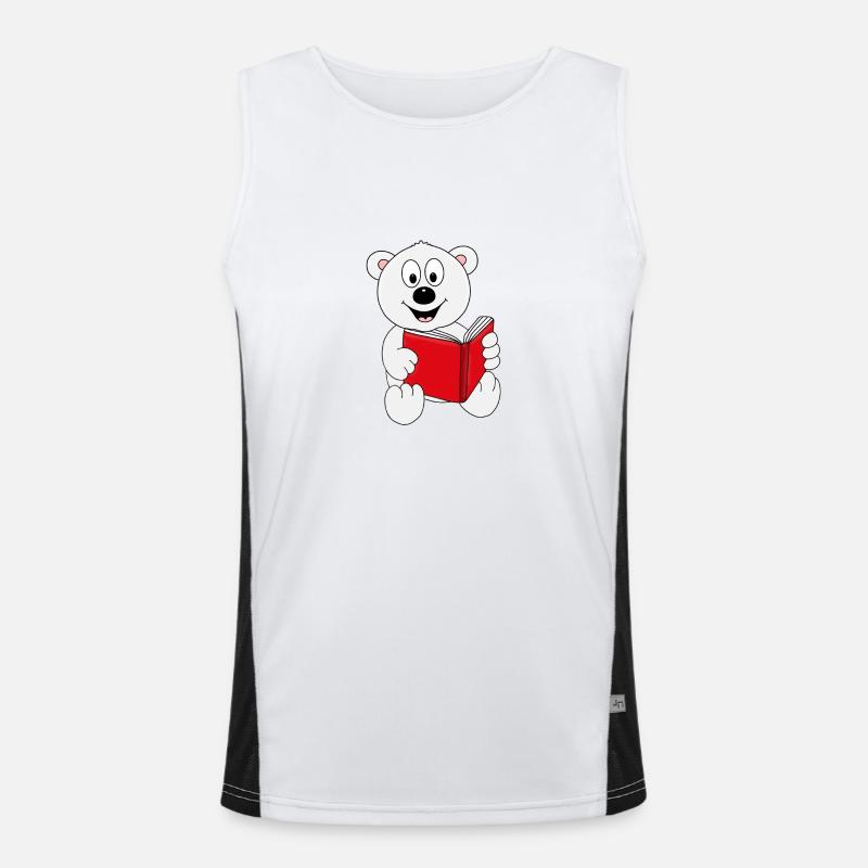 EISBÄR - LESEN - BUCH - GESCHICHTE - TIER - KIND Funktionelles Kontrast-Tank Top für Männer 