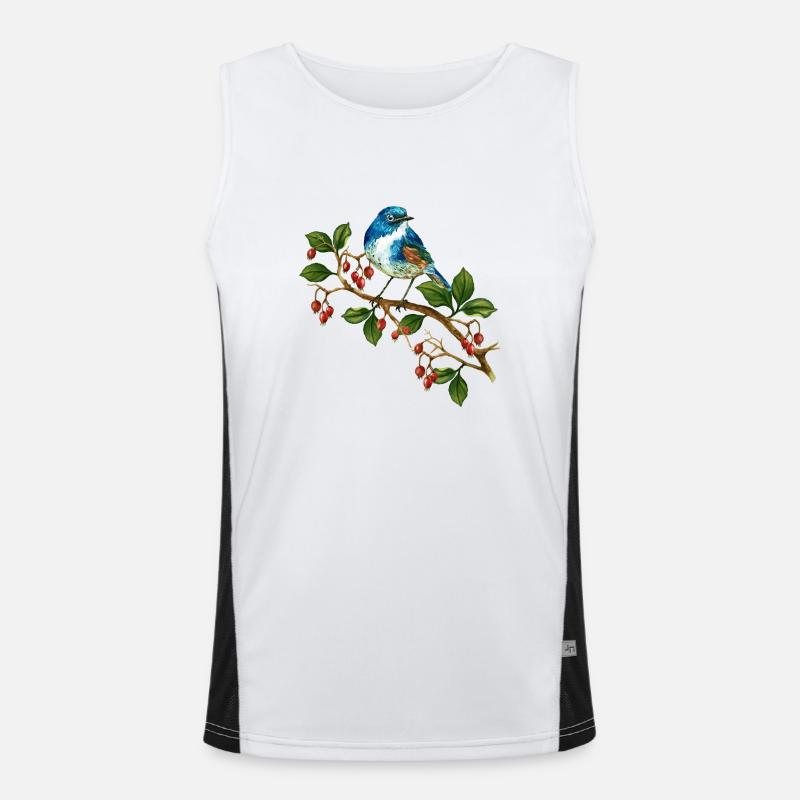 Bunter Vogel Funktionelles Kontrast-Tank Top für Männer 