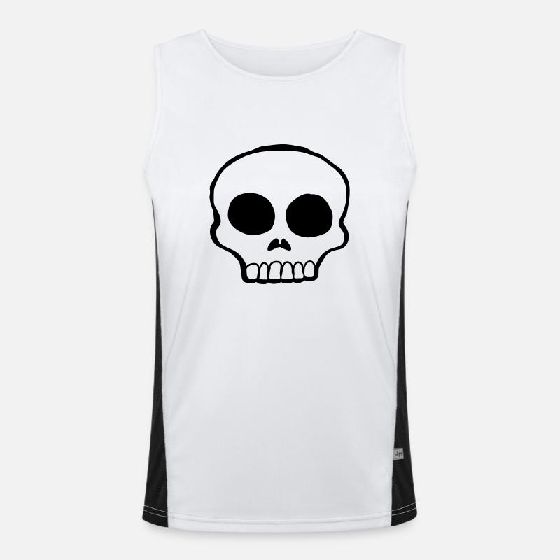 Design Schädel Skelett cool Funktionelles Kontrast-Tank Top für Männer 