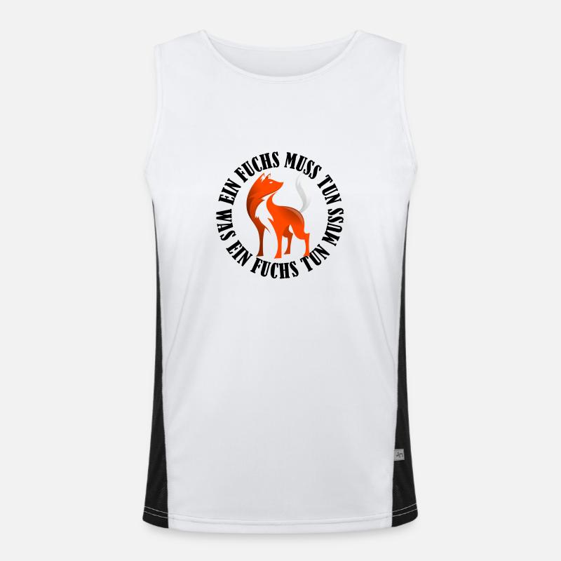 Ein Fuchs muss tun, was ein Fuchs tun muss.... Funktionelles Kontrast-Tank Top für Männer 