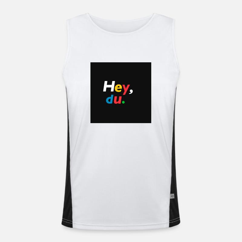 Hey du! Funktionelles Kontrast-Tank Top für Männer 