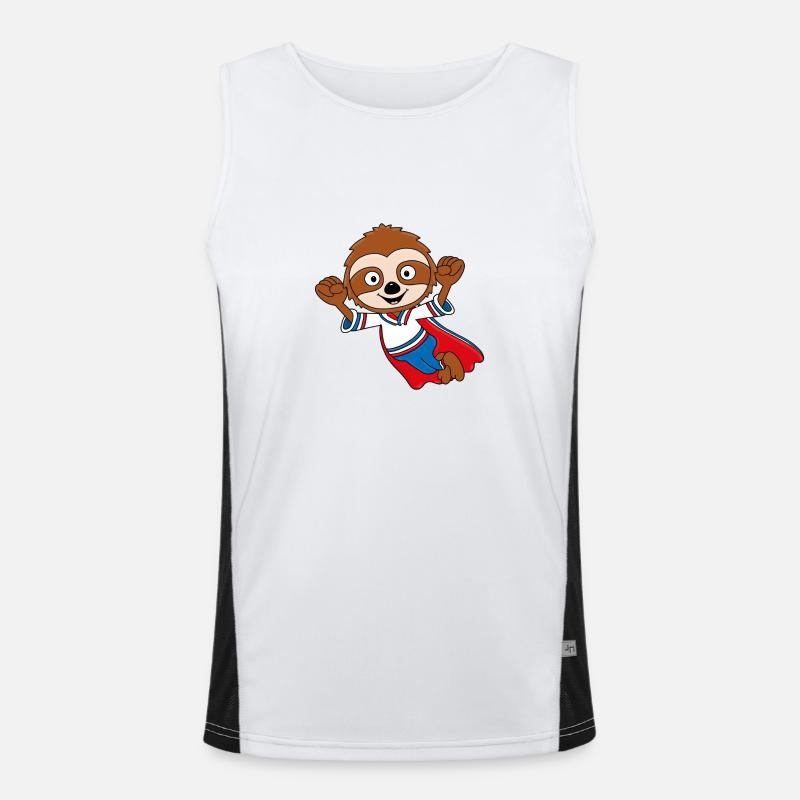 FAULTIER - SUPERHELD - TIER - TIERISCH - KIND Funktionelles Kontrast-Tank Top für Männer 