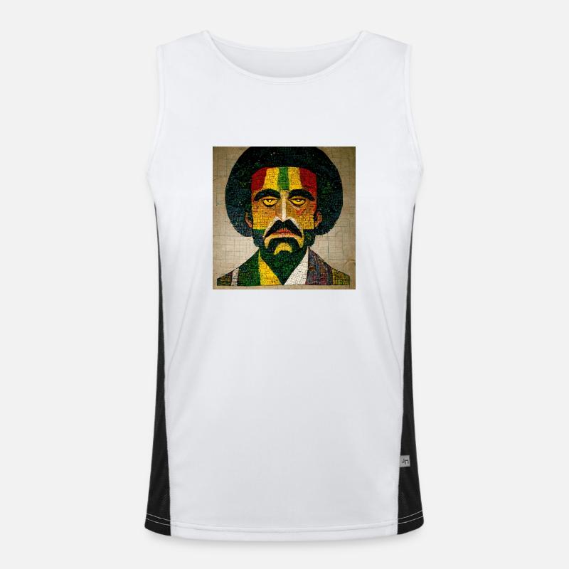 Mosaik Rasta-malerei Funktionelles Kontrast-Tank Top für Männer 