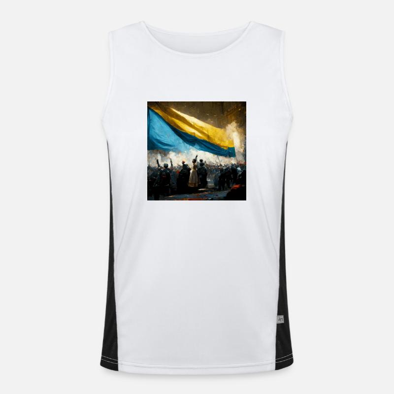 Sieg Der Ukraine Funktionelles Kontrast-Tank Top für Männer 