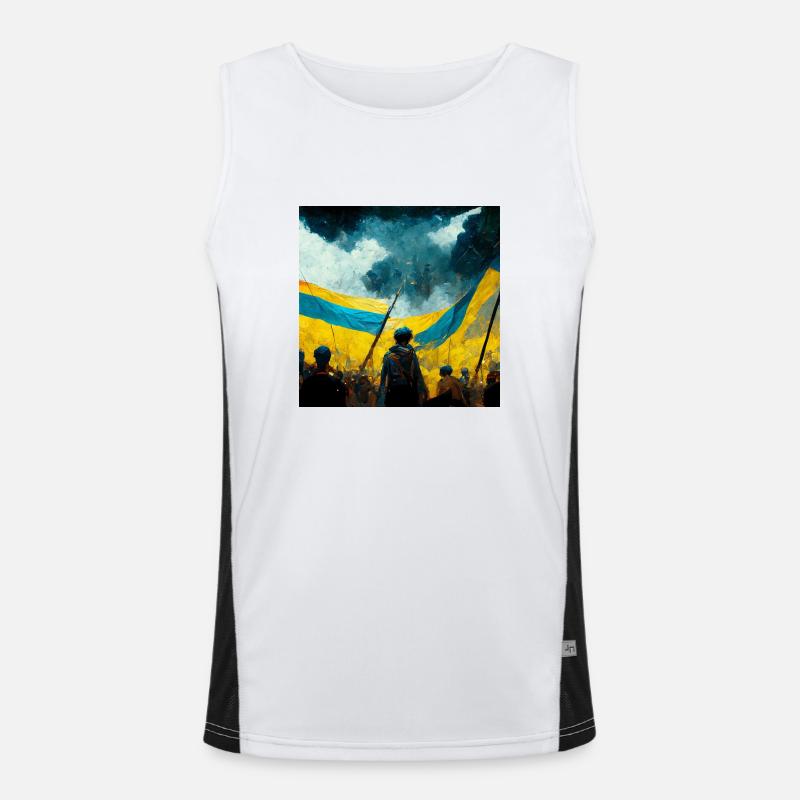 Sieg Der Ukraine Funktionelles Kontrast-Tank Top für Männer 