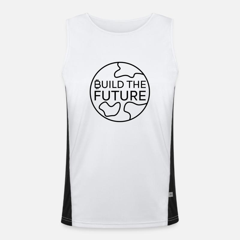 Bitcoin - Crypto Construire l’avenir Débardeur respirant contrasté Homme 