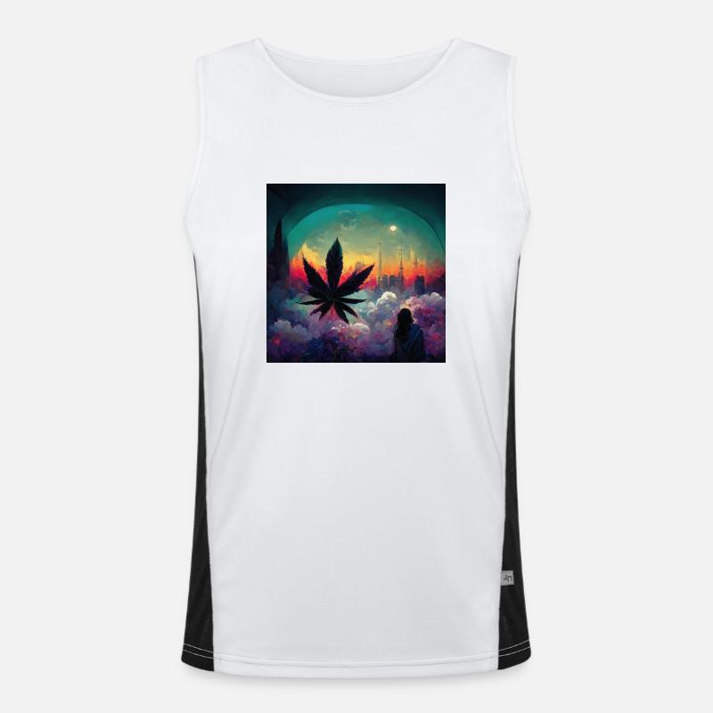 Cannabis dreams Men's Functional Contrast Tank Top 