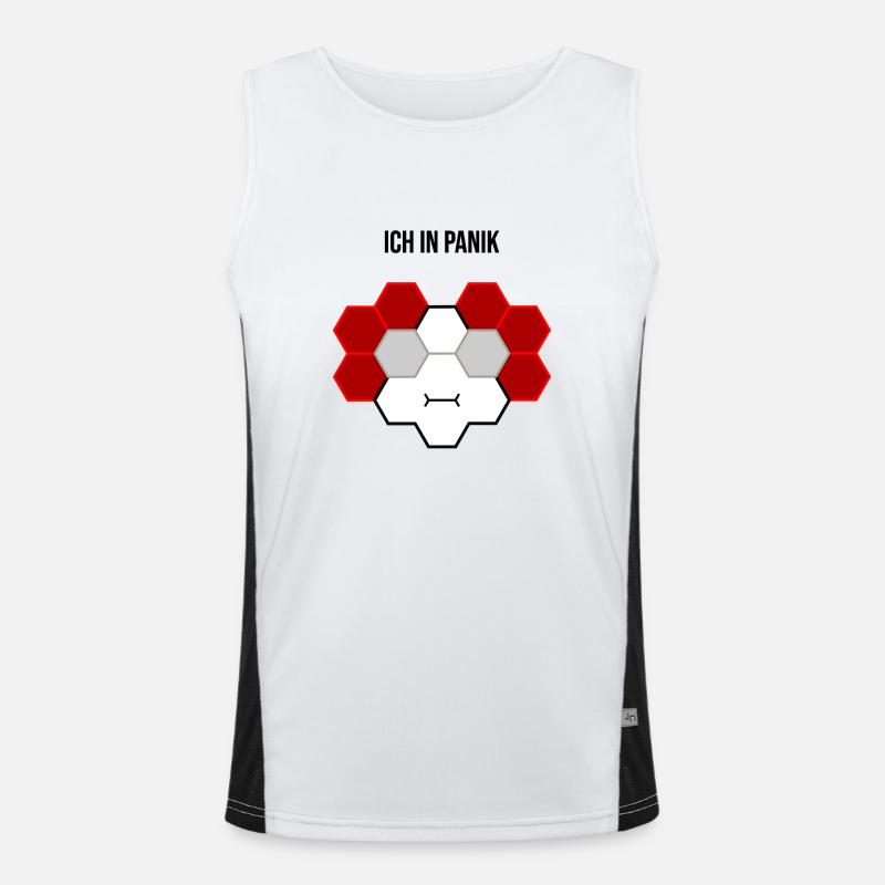 Ich in Panik Funktionelles Kontrast-Tank Top für Männer 