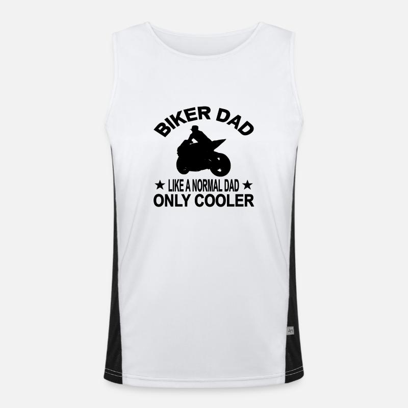Motorcycle - Men's Functional Contrast Tank Top  - white/black