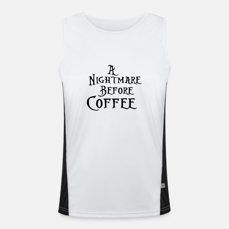 A Nightmare before Coffee Funktionelles Kontrast-Tank Top für Männer 