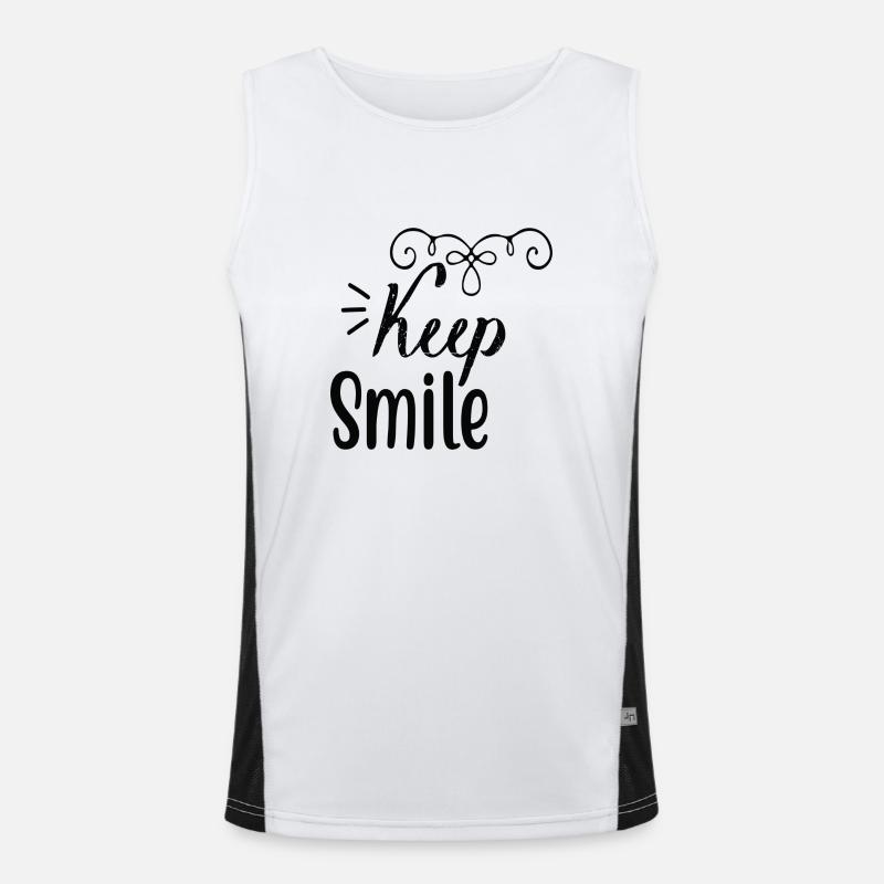Keep Smile Funktionelles Kontrast-Tank Top für Männer 