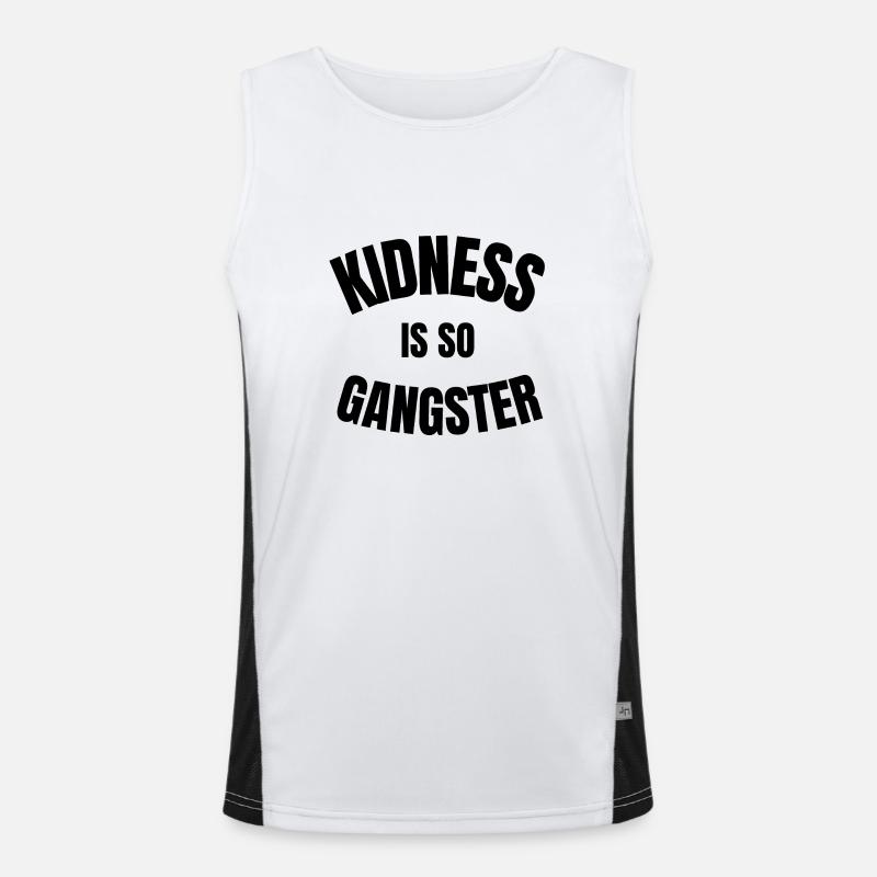 Kindness Is So Gangster Men's Functional Contrast Tank Top 